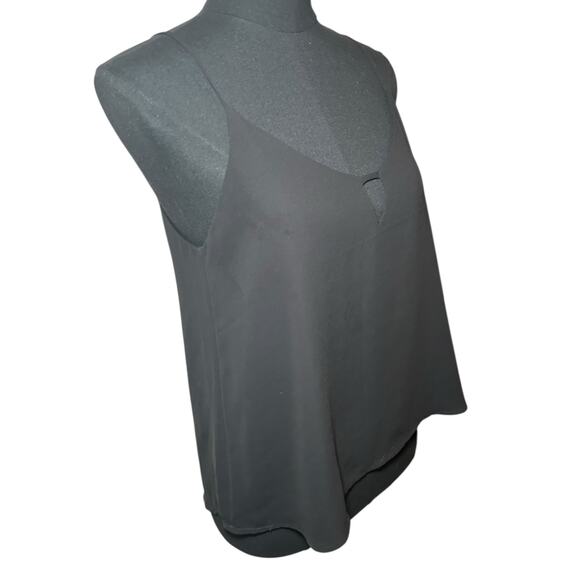 Lush Black Keyhole Boho Y2K Hi-Low Tank Top – Adjustable Straps – Women’s Small - Picture 2 of 5